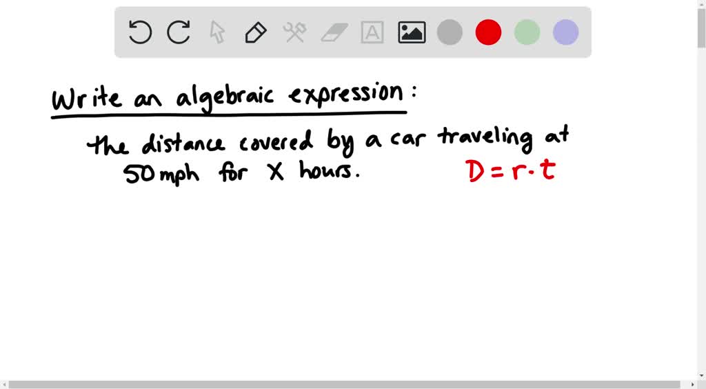 SOLVED:Write an algebraic expression for the give…