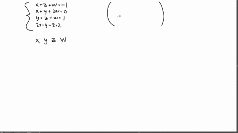write-the-coefficient-matrix-and-the-augmented-matrix-for-each-system-leftbeginaligned-xzw-1-xy2-w-0