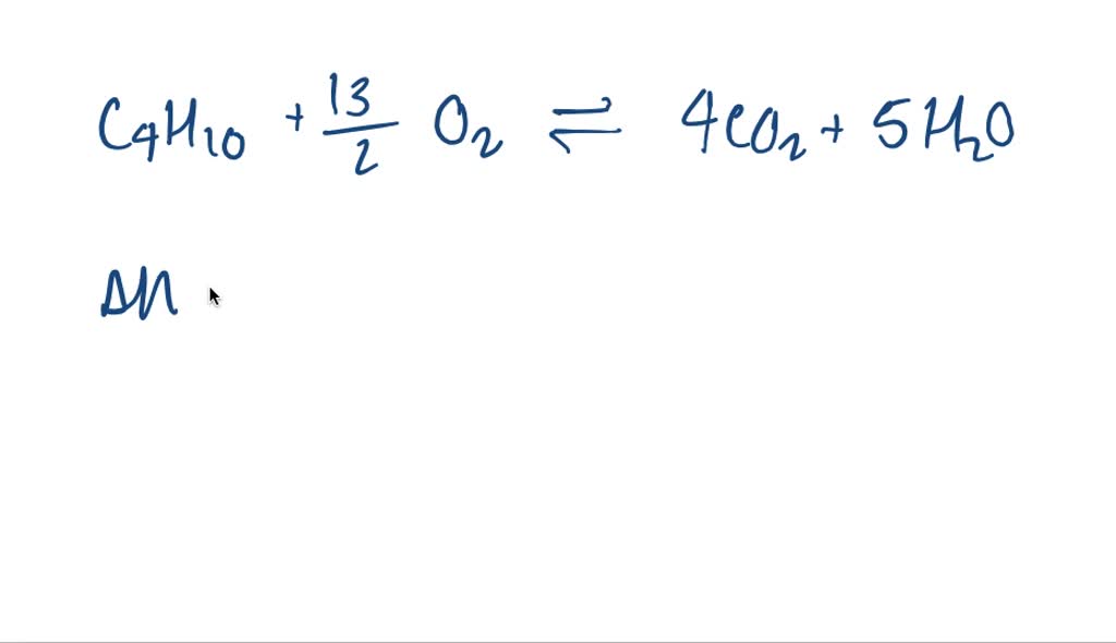 SOLVEDThe equation for the combustion of butane, C4 H10, is C4 H10(g