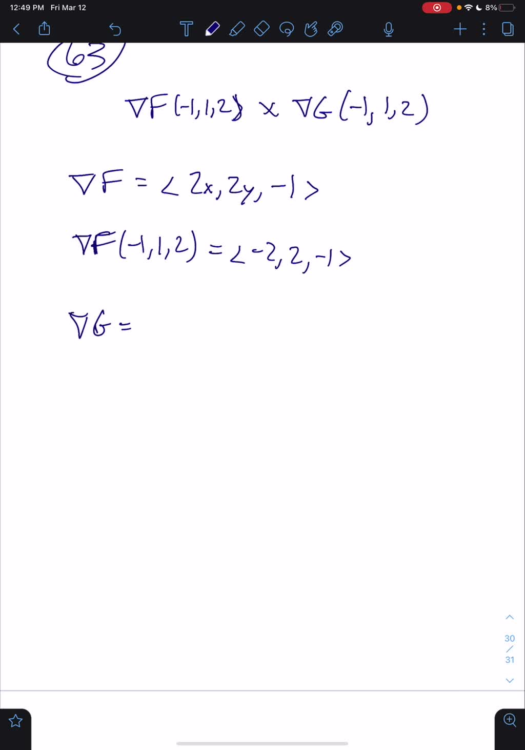 Solved Find Parametric Equations For The Tangent