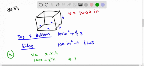 a-box-with-a-square-base-and-a-volume-of-1000-cubic-inches-is-to-be-constructed-the-material-for-the