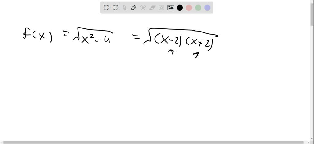 SOLVED:Determine the intervals on which f(x) is continuous. f(x)=√(x^2-4)