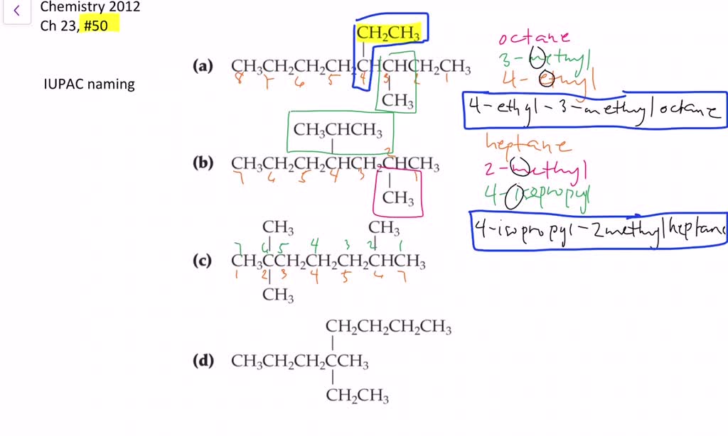 What Is The IUPAC Name Of The Following Molecule If SolvedLib