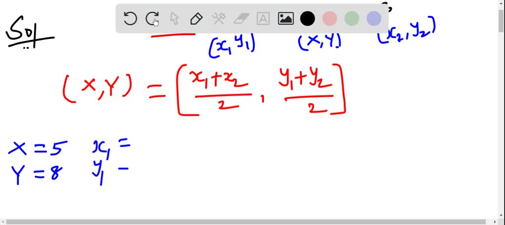 SOLVED:Find the coordinates of the other endpoint of each segment ...