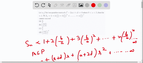 let-alpha-beta-be-two-positive-roots-of-x2-2-a-xa-b0-where-0ab-then-for-n-in-mathbfn-s_n12leftfracba