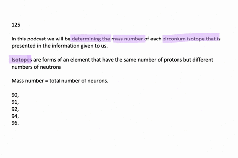 what-is-the-mass-number-of-each-zircomium-isotope-2