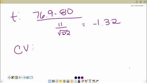 to-test-h_0-mu80-versus-h_1-mu80-a-random-sample-of-size-n22-is-obtained-from-a-population-that-is-k