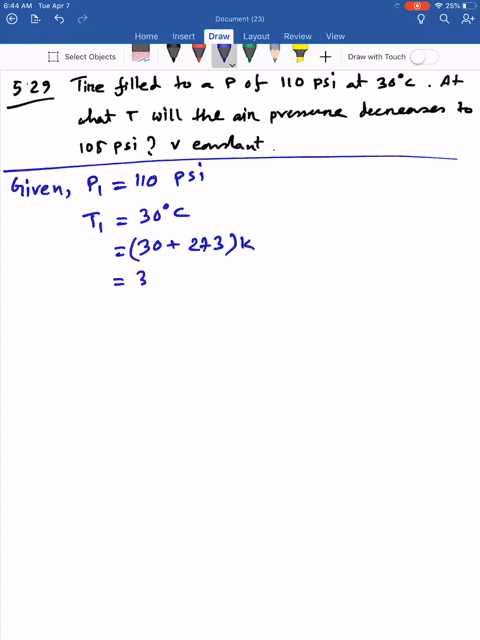 a-bicycle-tire-is-filled-to-a-pressure-of-110-psi-at-a-temperature-of-300circ-mathrmc-at-what-temper