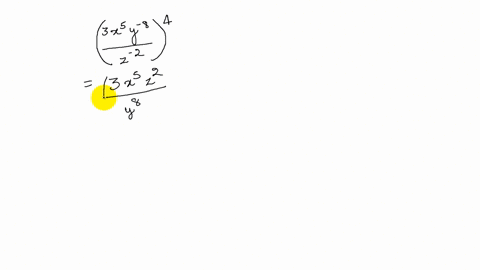 simplify-leftfrac3-x5-y-8z-2right4