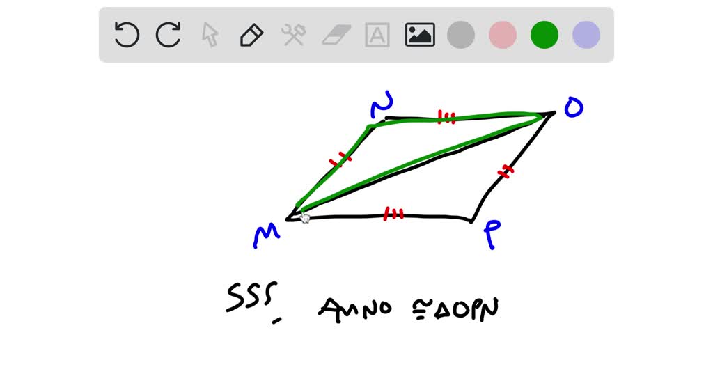 SOLVEDThe triangles named can be proven congruent. Considering the