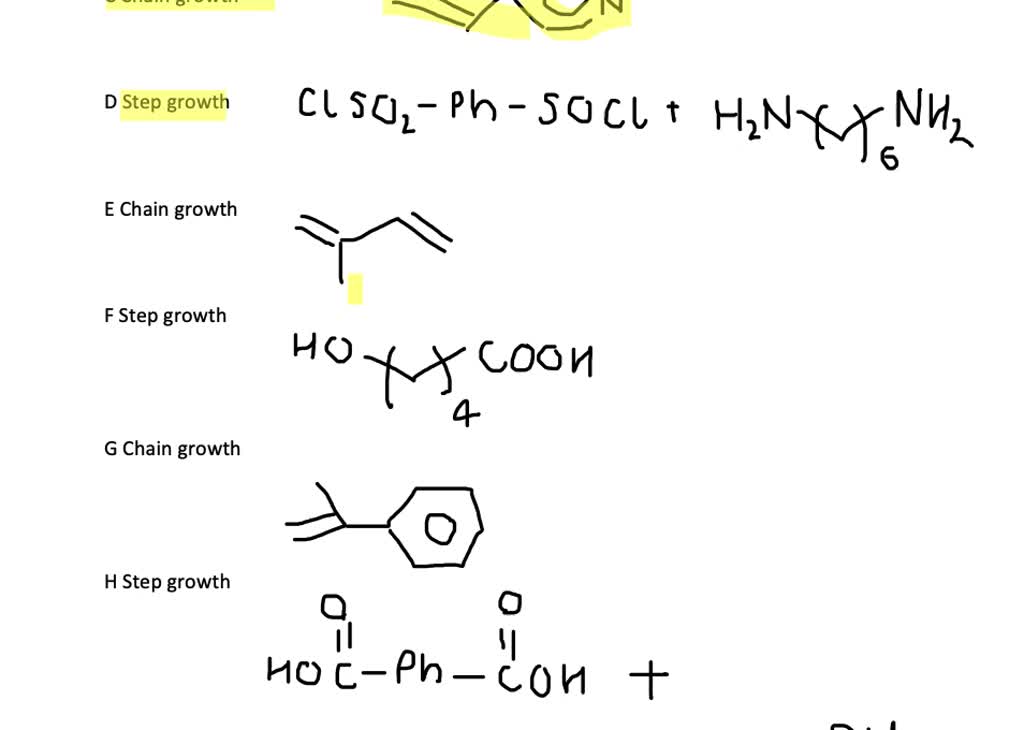 Draw The Monomers For The Following Polymer