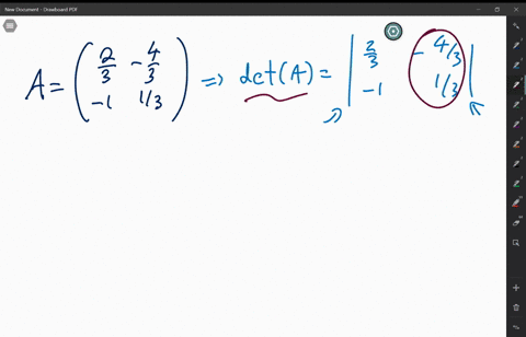 find-the-determinant-of-the-matrix-leftbeginarrayrr-frac23-frac43-1-frac13-endarrayright-2