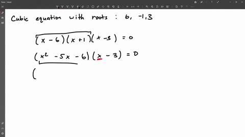 a-find-a-cubic-equation-with-roots-6-1-and-3-b-find-a-quartic-equation-with-roots-123-and-5
