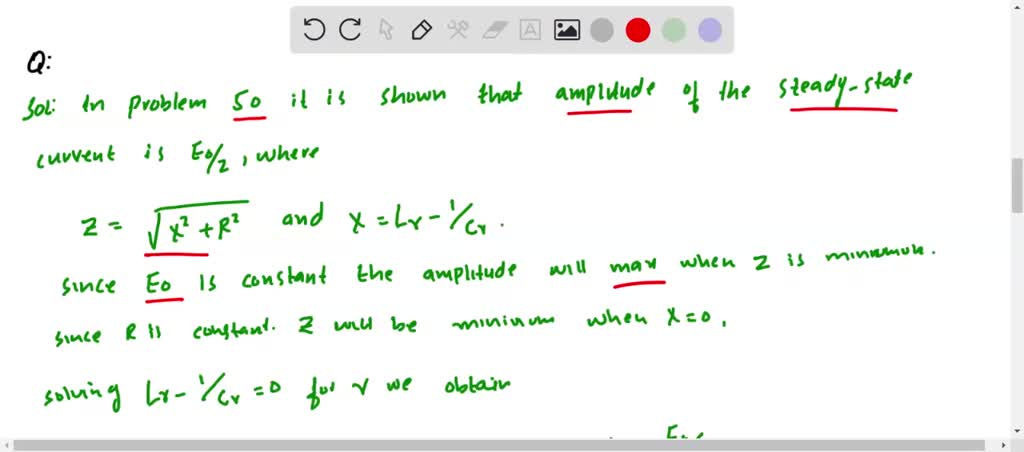 SOLVED:Show that if L, R, C, and E0 are constant, then the amplitude of ...