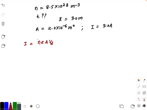 the-number-density-of-free-electrons-in-a-copper-conductor-estimated-in-example-31-is-85-times-1028-