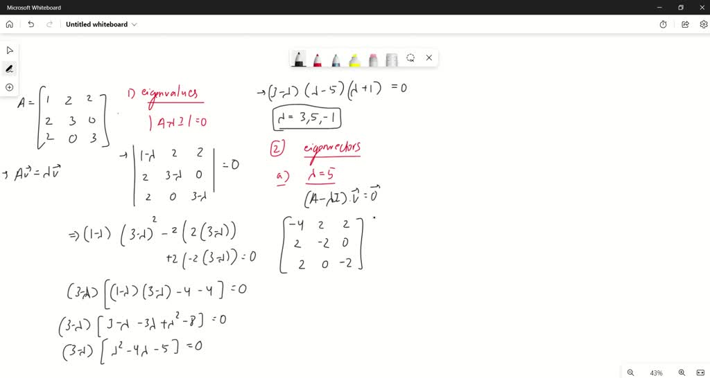 SOLVED:Find the eigenvalues and eigenvectors of the following matrices ...