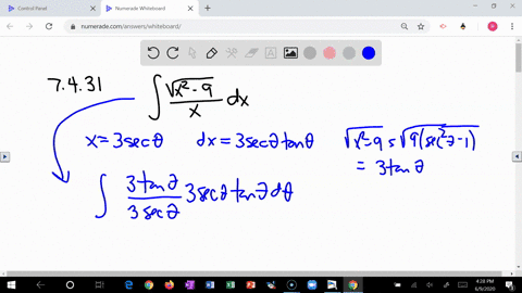 trigonometric-substitutions-evaluate-the-following-integrals-int-fracsqrtx2-9x-d-x-x3