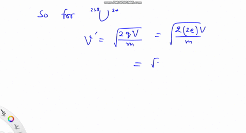 suppose-some-238-mathrmu2-ions-are-present-in-the-beam-they-have-the-same-mass-m-as-the-238-mathrmu-