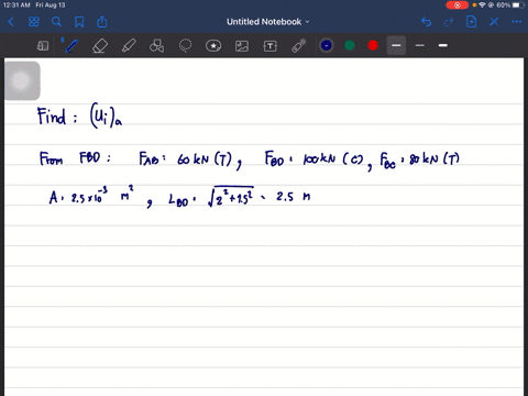 if-p60-mathrmkn-determine-the-total-strain-energy-stored-in-the-truss-each-member-has-a-cross-sectio