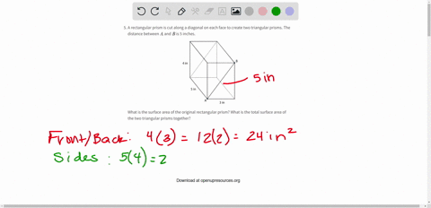 a-rectangular-prism-is-cut-along-a-diagonal-on-each-face-to-create-two-triangular-prisms-the-distanc