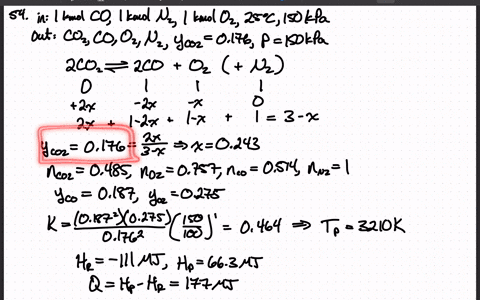 a-gas-mixture-of-1-kmol-carbon-monoxide-1-mathrmkmol-nitrogen-and-1-mathrmkmol-oxygen-at-25circ-math