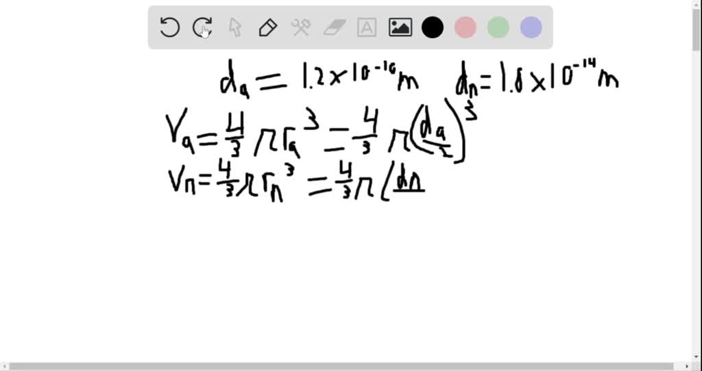 SOLVEDThe diameter of an atom is 1.2 \times 10^{10} \mathrm{m} and
