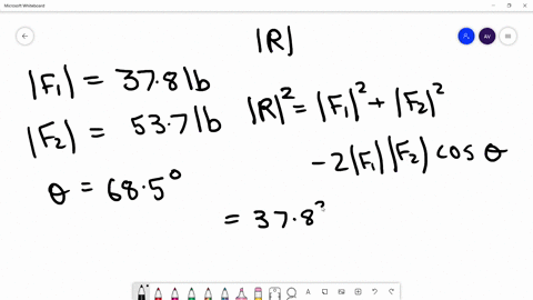 two-forces-act-at-a-point-in-the-plane-the-angle-between-the-two-forces-is-given-find-the-magnitud-9