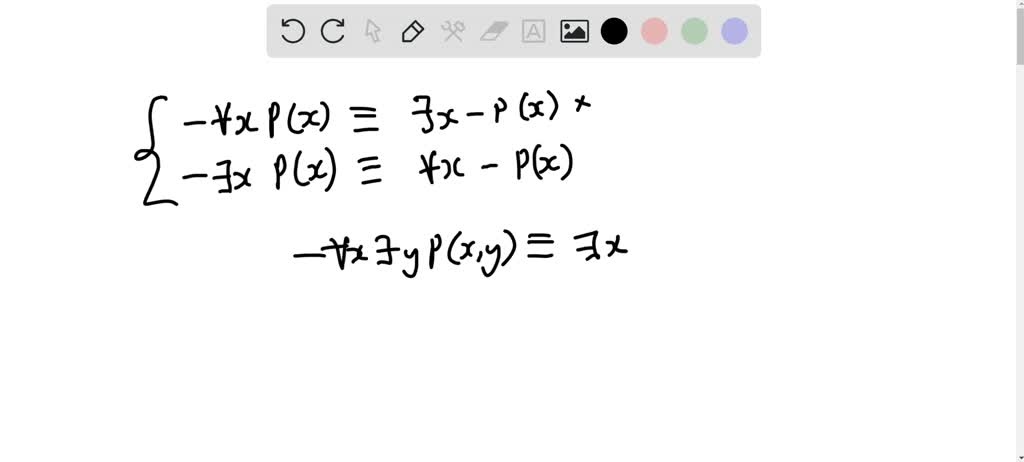 SOLVED:Which of is logically equivalent to (∀x ∃y P(x, y)) ? Explain. ∃ ...