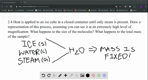 heat-is-applied-to-an-ice-cube-in-a-closed-container-until-only-steam-is-present-draw-a-representati