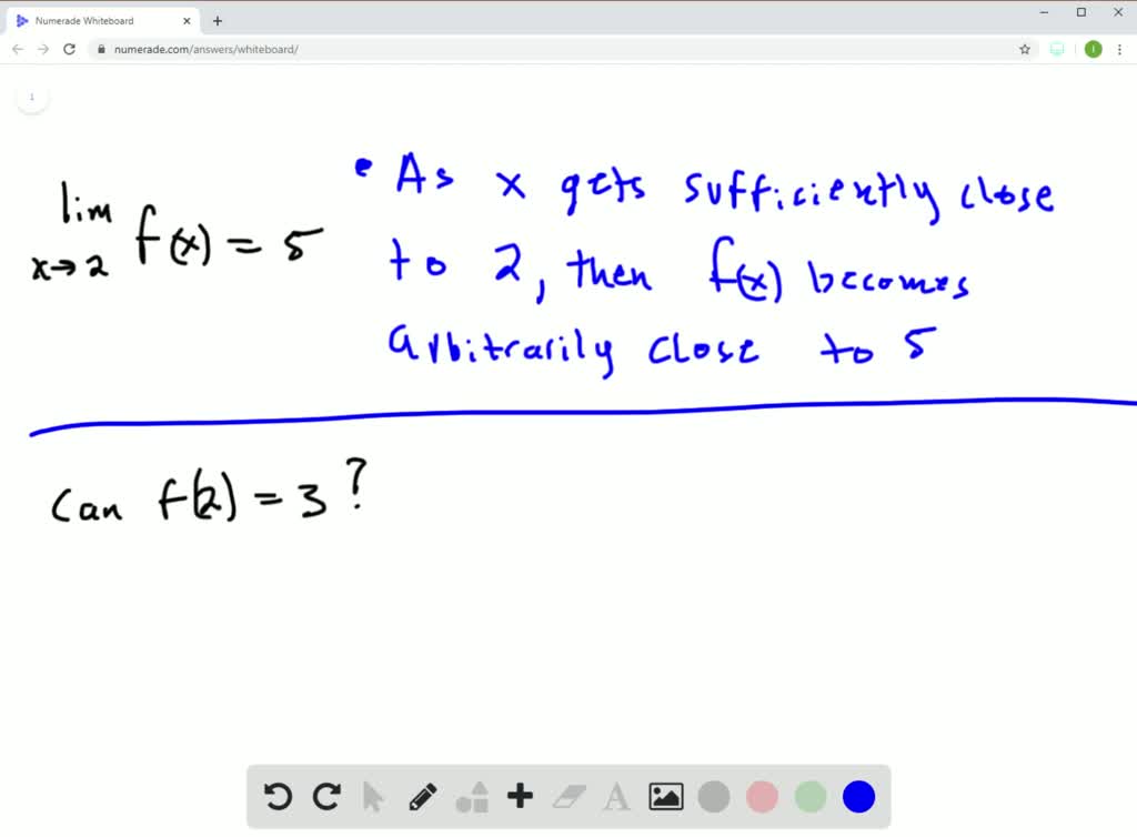 SOLVED Explain In Your Own Words What Is Meant By The Equation Limx 2 