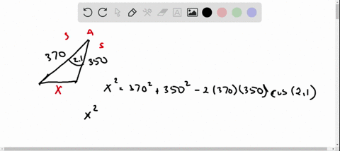 SOLVED:A satellite calculates the distances and angle shown in Figure ...
