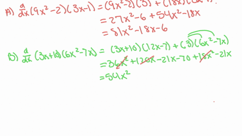 differentiate-the-following-by-using-the-product-rule-aleft9-x2-2right3-x-1-b3-x10left6-x2-7-xright-