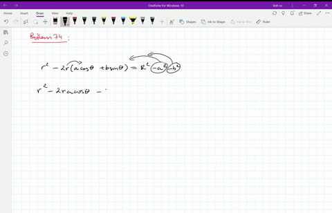 circles-in-general-show-that-the-polar-equation-r2-2-ra-cos-thetab-sin-thetar2-a2-b2-describes-a-cir
