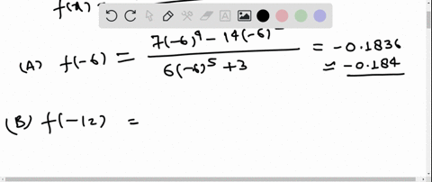 find-each-function-value-and-limit-use-infty-or-infty-where-appropriate-fxfrac7-x4-14-x26-x53-a-f-6-