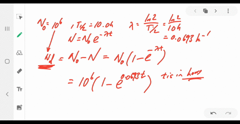 a-sample-consists-of-100-times-106-radioactive-nuclei-with-a-half-life-of-100-h-no-other-nuclei-are-