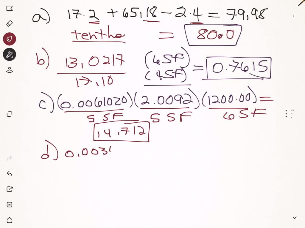 Solved 1 What Is The Result Of The Following Calculation With The Correct Number Of Significant Figures 28 3 25 02 A 455 3 2 Give The Number Of Electrons In A A ƒa A Tca A º