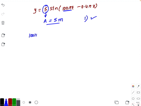 the-equation-of-a-progressive-wave-is-given-by-y5-sin-100-pi-t-04-pi-x-where-y-and-x-are-in-mathrmm-
