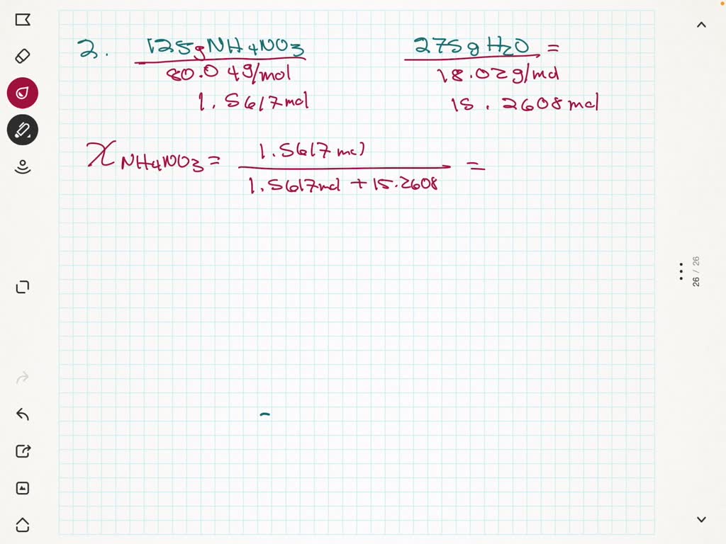 Calculate the mole fraction of each solute and solvent: (a) 0.710 kg of ...