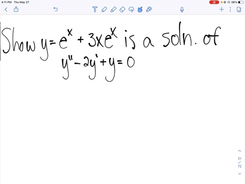 find-the-particular-solution-determined-by-the-given-condition-show-that-yex3-x-ex-is-a-solution-of-