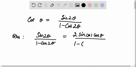 prove-each-of-the-following-identities-cot-thetafracsin-2-theta1-cos-2-theta