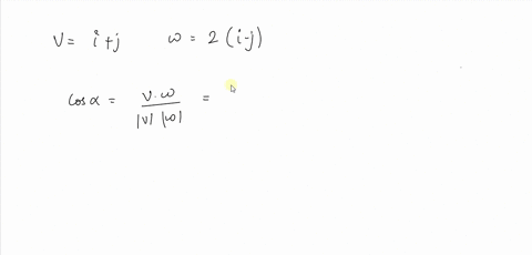 law of cosines to find angle between vectors