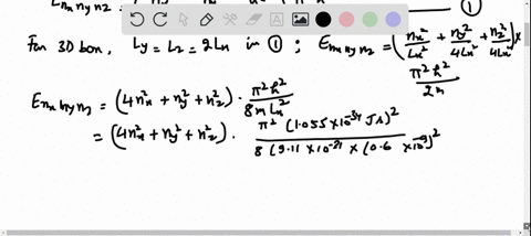 an-electron-is-in-a-three-dimensional-box-with-side-lengths-l_x-0600-nm-and-l_y-l_z-2l_x-what-are-th