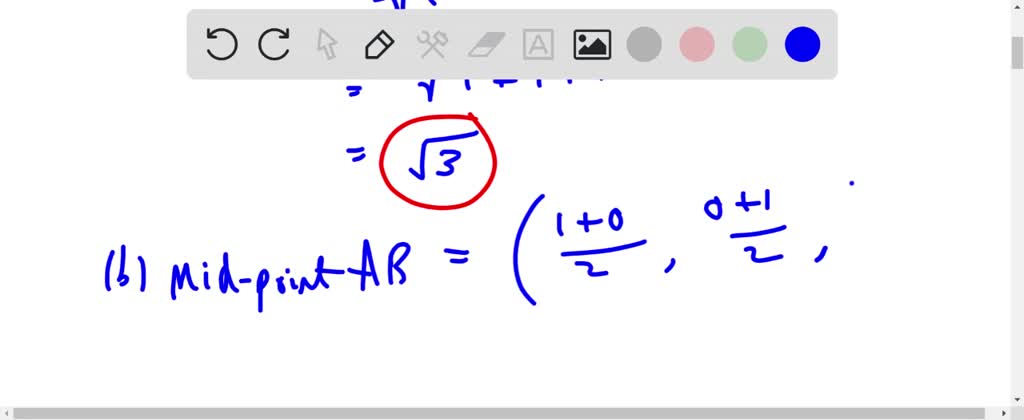 SOLVED:Plot A And B And Find (a) D(A, B), (b) The Midpoint Of A B, And ...