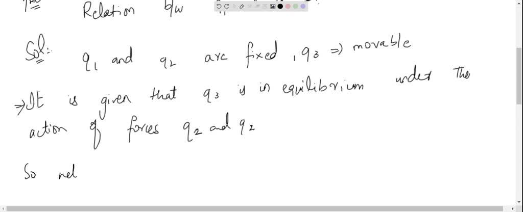 Three charged particles are placed on a straight line as shown in ...