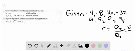 SOLVED:Write the explicit and recursive formulas for each geometric ...