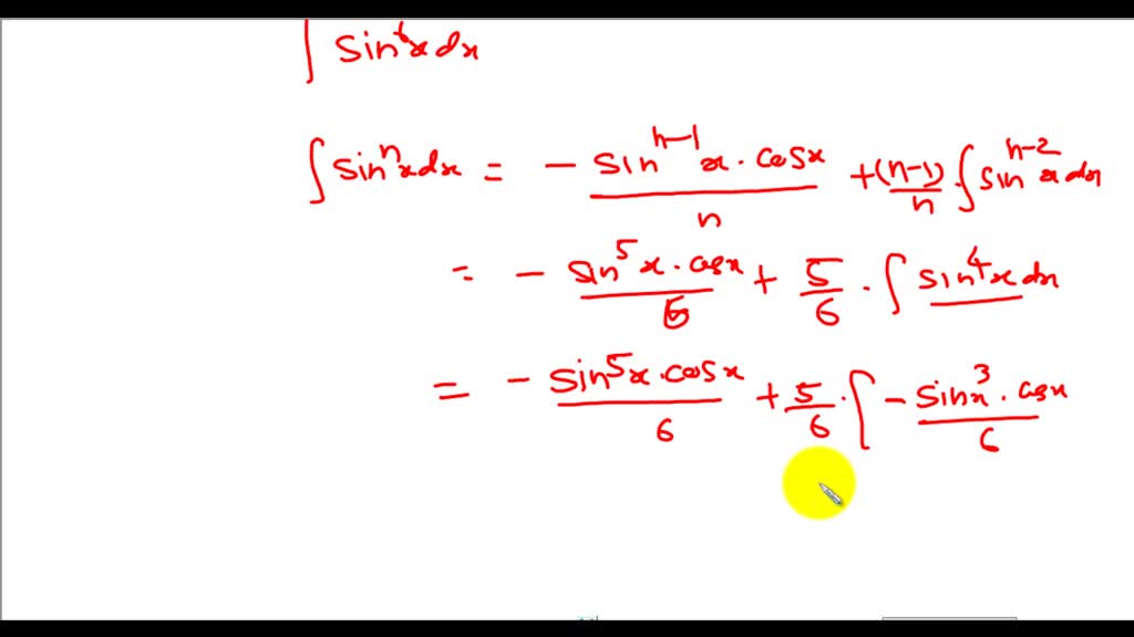 SOLVED A Sine Reduction Formula Use Integration By Parts To Obtain The 