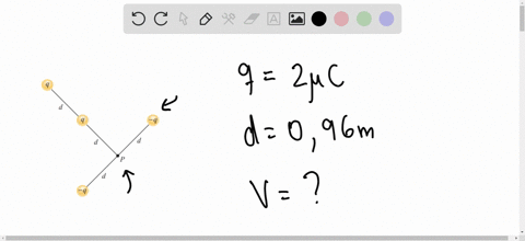 the-drawing-shows-four-point-charges-the-value-of-q-is-20-mu-mathrmc-and-the-distance-d-is-096-mat-6