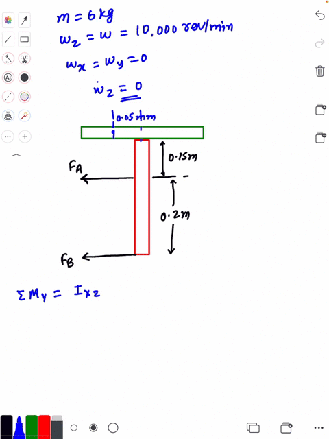 the-6-mathrmkg-circular-disk-and-attached-shaft-rotate-at-a-constant-speed-omega10000-revmin-if-the-