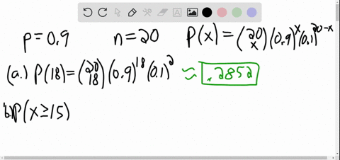 if-the-probability-that-a-fluorescent-light-has-a-useful-life-of-at-least-800-hours-is-09-find-the-p