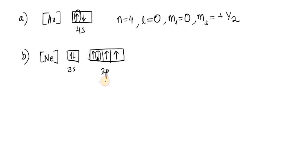 SOLVED Assign A Correct Set Of Four Quantum Numbers For The Circled